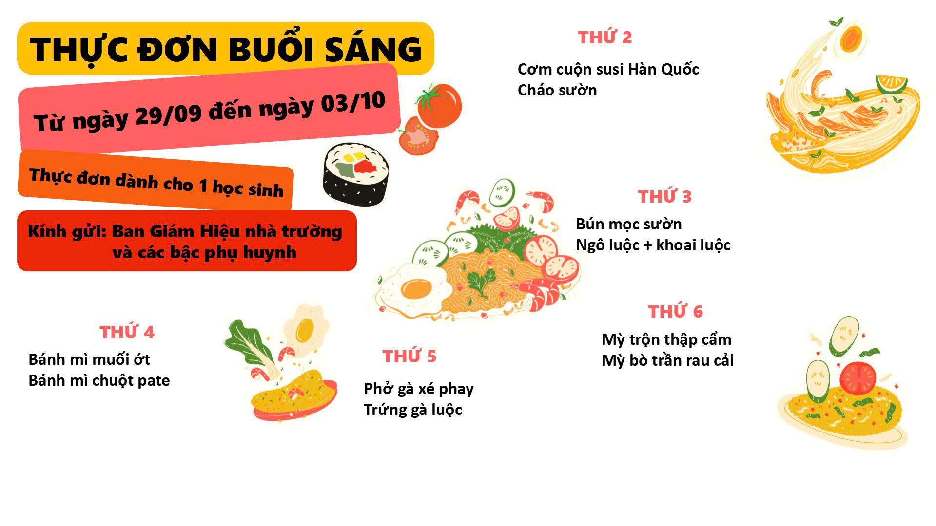thuc don bua sang