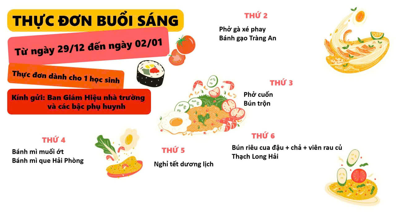 Thực đơn tuần 5 T12